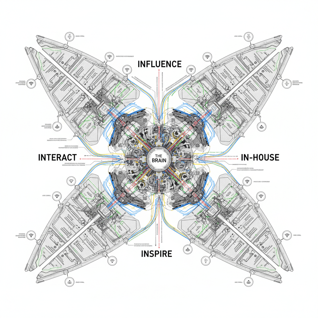 The Brain powering four wings blueprint